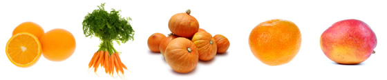 Orange food examples