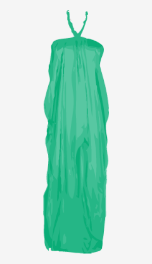 Sea-green Temperley London Halter Dress