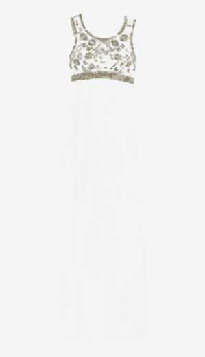 Pale-grey Matthew Williamson Empire Dress