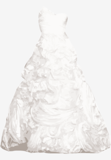 Soft-white Monique Lhullier A Line Dress