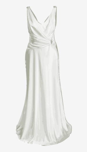 Soft-white Colette Dinnigan Drop Waist Dress